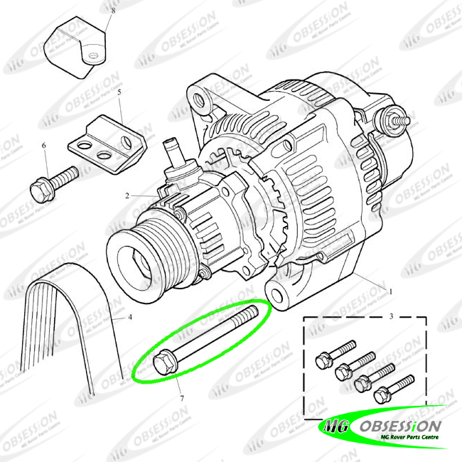 ALTERNATOR BOLT (ZR/ZS DIESEL)