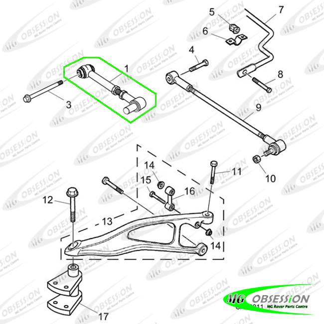 TRACK CONTROL ARM (ADJUSTABLE REAR)