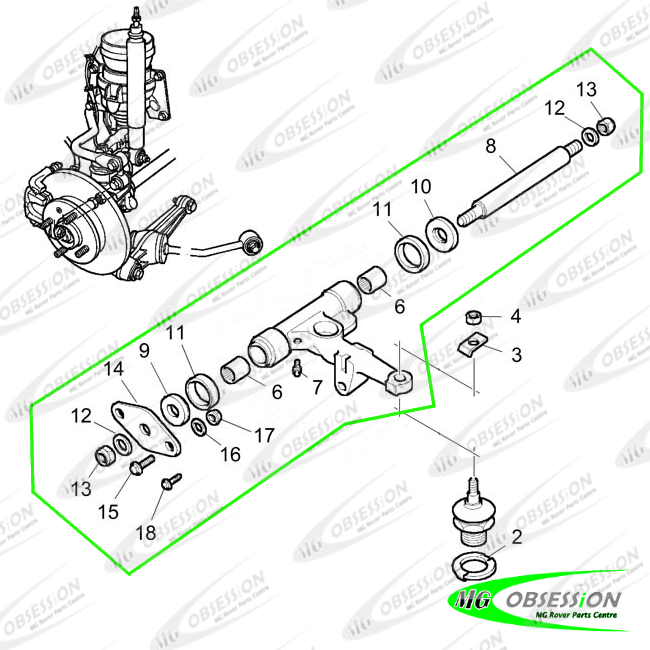 SUSPENSION UPPER ARM KIT (RH)